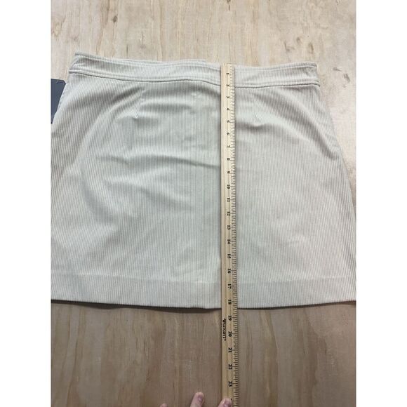 Melrose And Market Corduroy Mini Skirt XL Ivory Button Front Pockets - Picture 4 of 4